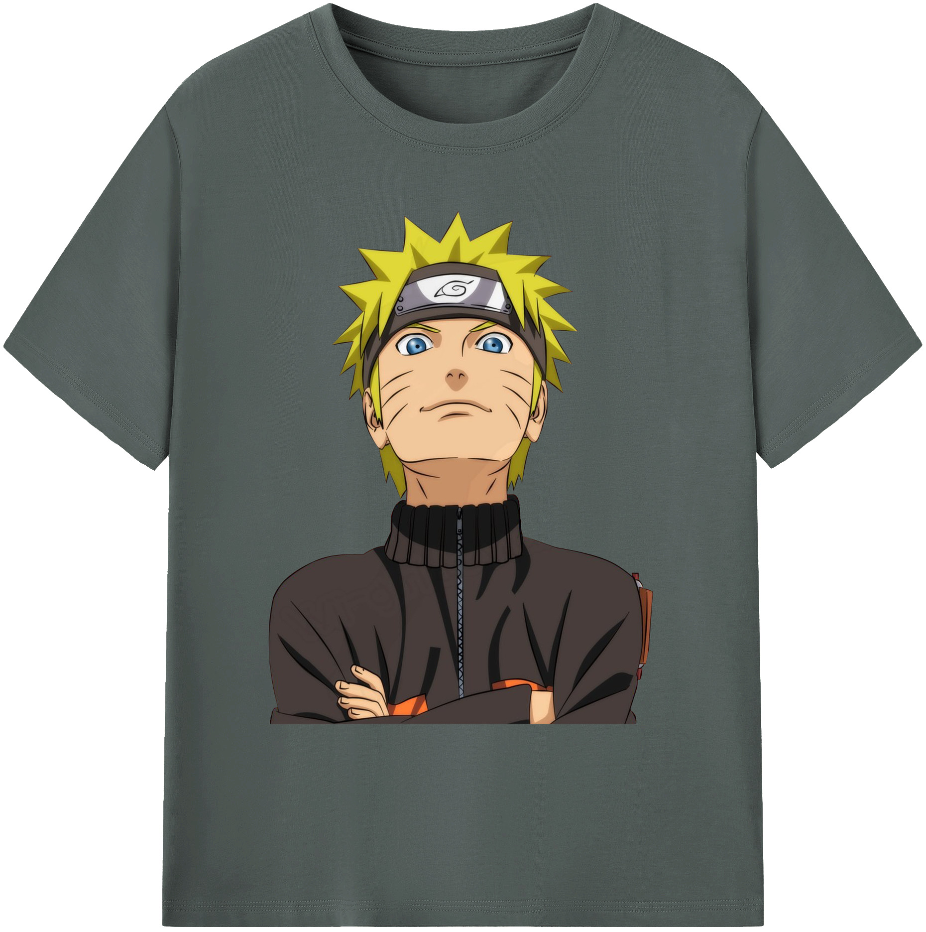 （画像用） NARUTO -ナルト- うずまき ナルト Uzumaki Naruto 綿100％ メンズ半袖Tシャツ｜肌触りやわらか＆通気性